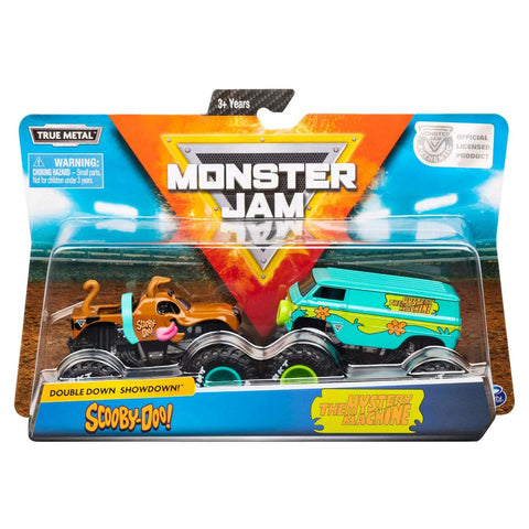 Monster Jam, Official Scooby Doo Vs. Mysterty Machine Die-Cast Monster Trucks, 1: 64 Scale, 2 Pack
