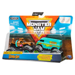 Monster Jam, Official Scooby Doo Vs. Mysterty Machine Die-Cast Monster Trucks, 1: 64 Scale, 2 Pack