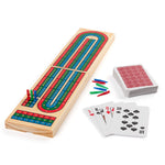 Solid Wood Cribbage Folding Board with Playing Cards