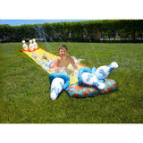 Wham-O Slip 'N Slide 2-1 Double Header Bowling | Pins Included | Water Sprinkler System | Double Splash Zone | 15ft Long