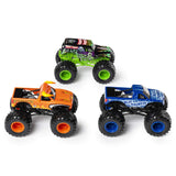 Monster Jam, Ground Shaker 3 Pack (Grave Digger, El Toro Loco and Blue Thunder), 1:64 Scale Die-Cast Vehicles, Multicolor